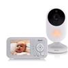 Alecto DVM2028 - Baby monitor con telecamera e schermo da 2,8 pollici - Visione notturna e visualizzazione della temperatura - Bianco/grigio