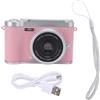 Gistuch Fotocamera digitale per adolescenti, 48 MP HD, doppio obiettivo, autofocus, zoom ottico 8x, stabilizzazione dell'immagine, compatta da tenere in tasca, rosa