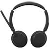 Jabra YOU'RE ON Jabra Evolve3 45, cuffie wireless, ideali per l'ufficio/call center, frequenza 20 - 20000 Hz, peso 102 g, colore nero
