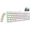THE G-LAB Tastiera da gaming magnetica THE G-LAB Keyz Titanium HE, layout AZERTY, compatta (65%), illuminazione RGB, colore bianco