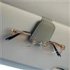 Sewokon Porta Occhiali Auto, Portaocchiali Auto, Porta Occhiali per Auto, Clip per Occhiali da Auto, Porta Occhiali da Sole per Auto, Clip di Stoccaggio Multifunzionale per Auto in Pelle(Grey)