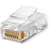 Vultech Sn21405 Connettori Trasparenti Passanti Rj45 50Pz 8P8C Sn21405 Cat5E