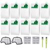 YEHOLDING 10 Sacchetti per Folletto VK150/VK140/FP140/FP150,Kit di Ricambi per folletto aspirapolvere e 2 Filtro,2 Spazzole Pulite