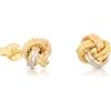 Gioielleria Lucchese Oro Orecchini Nodo Oro Bianco Giallo Rosa 18 kt GL102587