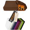 npluseins Confezione da 2 copri elasticizzati per cuscini cervicali/cuscini per la salute 959.1234, L, 40-45 x 60-80 cm, Marrone cioccolato