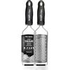 Microplane Grattugia da Cucina Lama a Stella Acciaio Inossidabile Nera Serie Gourmet Ideale per Formaggio a Pasta Dura, Agrumi, Cioccolato, Zenzero e Noce Moscata
