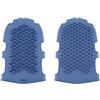 LNQ LUNIQI Guanti da bagno per massaggi in silicone, 1 paio di morbidi guanti da massaggio corpo, spazzola per il corpo, guanto esfoliante, spazzola per la schiena, mani, piedi, blu navy