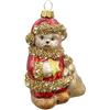 Bizzotto Orso da Appendere con Stella Vetro Decorazione Natalizia hug h11 Bizzotto