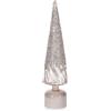 Bizzotto Albero Natale led Stilizzato Rotante Argentato da Tavolo h40 Idea Regalo Bizzoto