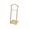 Domo Pak Indossatore con Svuotatasche Bamboo e Acciaio 43,5x34x102 cm Domopack Living