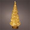 Kaemingk Micro led Albero Vetro Marrone Luce Calda Decorazione Natalizia Diam. 15x36,5h