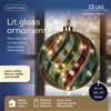 Kaemingk Sfera led in Vetro Rosso e Verde Luce Bianco Caldo per uso Interno Diam 14cm