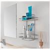Metaltex Mensola Rettangolare Bagno 2 Piani Onda pt