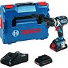 Bosch Professional 18V System Trapano-avvitatore a batteria GSR 18V-110 C (coppia max.: 110 Nm, Ø viti max.: 12 mm, incl. 2 batt. ProCORE18V 4.0Ah,caricabatt.rapido GAL 18V-40, L-BOXX)