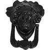 Mythrojan Battente per porta d'ingresso, resistente, in ghisa, con viti, stile antico, vintage, decorazione per la casa, per porte interne ed esterne, 16,5 x 12,7 cm