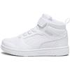 PUMA Sneakers Rebound V6 Mid da bambini, Scarpe, Bianco, 27.5