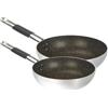 Agnelli 24-28 cm - Effetto Pietra Set Padelle Alte Svasate Antiaderenti Infinity In Alluminio Con Manici Cool - Set 2 Pz