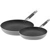 Agnelli 24-28 cm - Sharkskin Set Padelle Basse Svasate In Alluminio Antiaderenti Con Manici In Acciaio Inox Cool - Set 2 Pz