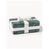 Westwing Collection Scatola natalizia decorativa in marmo Cutemas, larg. 19 cm - Verde, Bianco