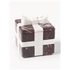 Westwing Collection Scatola decorativa natalizia in marmo rosso Cutemas, larg. 12 cm - Rosso, Bianco