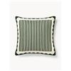 Westwing Collection Copricuscino con motivo natalizio a righe Luigia - Verde