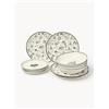 Westwing Collection Servizio di piatti di design Clarette di Agathe Marty, 4 persone, set da 12 - Bianco, Verde