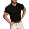palglg Uomo Manica Lunga Casual Magliette Camicie Tee con Polo Elastico Cotone