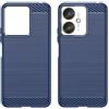 Generico Custodia Compatibile con XIAOMI REDMI 13C 4G 23100RN82L 23106RN0DA 23108RN04Y/ 13C 5G / Poco C65 4G (NON con 5G) Copertura Cover Protezione flessibile Gel Silicone TPU Morbida Matte carbon Case (Blu)