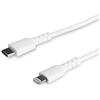 StarTech Cavo da USB-C a Lightning da 1m bianco - Cavo in fibra aramidica da USB tipo C - Certificato Apple MFi (RUSBCLTMM1MW)