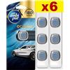 AMBI-PUR Ambi Pur Car Profumatore per Auto, 6 Deodoranti per Macchina, Oceano | Diffusore di Profumo, Elimina I Cattivi Odori nell'Abitacolo, Facile da Agganciare, Usa e Getta, Durata Fino a 30 Giorni