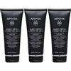 Apivita Black Detox Gel Detergente Nero viso, occhi e labbra struccante rimuove il trucco 3x150 ml