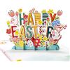 CUT POPUP.COM CUTPOPUP Biglietto Pasqua, Biglietti Pasqua, Biglietti Auguri Pasquali Biglietto 3D, Biglietto d'auguri Pasquale, Biglietto Coniglietto Pasquale (Happy Easter) US8-16IT