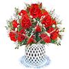 CUT POPUP.COM CUTPOPUP Biglietto con Rose Rosse, Biglietto d'auguri per donne, Biglietto pop-up per la festa della Mamma, Biglietto d'auguri con Fiori 3D per Moglie, Mamma, Figlia, Sorella (Red Roses) US8-48IT1520