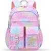 Aucuu Zaino Bambina Scuola Elementare, Zainetti per Bambini, Zaini Scuole Media, Zainetto per Ragazze Grande Capacità, Leggero Elementare Zaino Multi Scomparto per Viaggi Campeggio, Rosa sognante