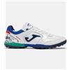 Joma Scarpe Calcio Calcetto Joma Top Flex Bianco Vera Pelle 2632 Turf