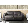 PIB Divano 2 posti in pelle marrone; stile scandinavo, 204x99x68 cm, design vintage e confortevole