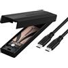 Sabrent EC-SNVE, custodia per SSD, M.2, PCI Express, SATA, 10 Gbit/s, porta USB, nero