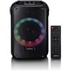 Lenco Sistema karaoke con Bluetooth, luci LED, microfono wireless
