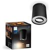 Philips Hue White ambiance Pillar Single Spot Light, Extended, Smart Spot Light, Bluetooth/Zigbee, Nero, LED, Metallo, GU10