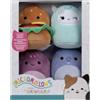 Squishmallows Micromallows SQMM0066-4er-Pack, superweiche Mini, 6,5 cm Plüschfiguren