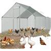 OEM VEVOR, pollaio 3x4x2 metri, recinto per galline accessibile con copertura, pollaio con tetto a torre e serratura di sicurezza, gabbia per anatre e conigli, recinto per pollame per cortili, fattorie e aziende agricole
