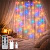 M mimotec - Catena luminosa a LED per esterni con USB, lunghezza 3x2 m, luci multicolori con effetti, impermeabile IP65, ideale per patii e giardini con telecomando incluso. LM2965