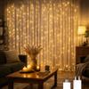 M mimotec - Tenda a ghirlanda LED per esterni con USB, lunghezza 3X2 m, luce calda 2700K, impermeabile IP65, ideale per terrazze e giardini. LM2962