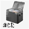 COMFEE' Frigo per Auto 45L, Frigorifero Portatile, Spina da 12V e 230V | Temperatura Regolabile - 20~20 ℃ con Schermo LCD, Prota a Doppia Anta Smontabile, per Camion, Camper, Barca, RCP45BL3EU(E)