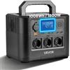 VEVOR Centrale Elettrica Portatile Generatore Solare da 1800 W Batteria di Backup LiFePO4 da 1008 Wh con 8 Porte di Uscite per Campeggio Viaggio Camper Emergenza, Pannello Solare Non Incluso