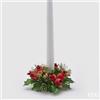 EDG Enzo De Gasperi Corona di Pino con Bacche Ø14 cm Verde Rosso - Decorazione Natalizia
