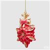EDG Enzo De Gasperi Addobbo Stella di Natale H17,5 Ø12 cm Rosso Oro - Decorazione per Albero di Natale