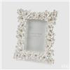 EDG Enzo De Gasperi Portafoto Elleboro Rettangolare H27x22 cm Bianco Oro - Cornice Decorativa