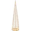 Ad Trend Albero di Natale oro in PE con 50 LED, luce calda H 100 cm