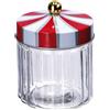Ad Trend Barattolo Natale Vetro e Latta D 11 Cm H 14,5 Cm Bianco Rosso